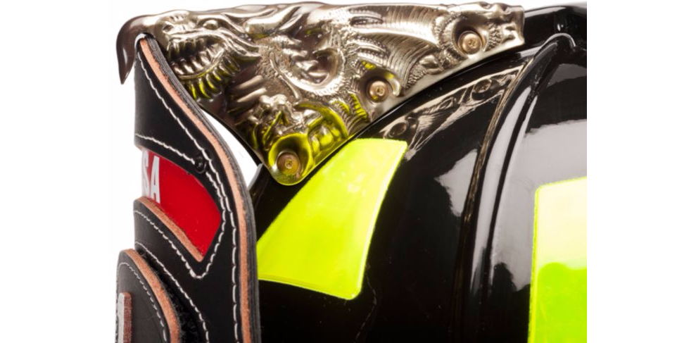 CAIRNS® - FRONT HOLDER, DRAGON, LEATHER HELMETS